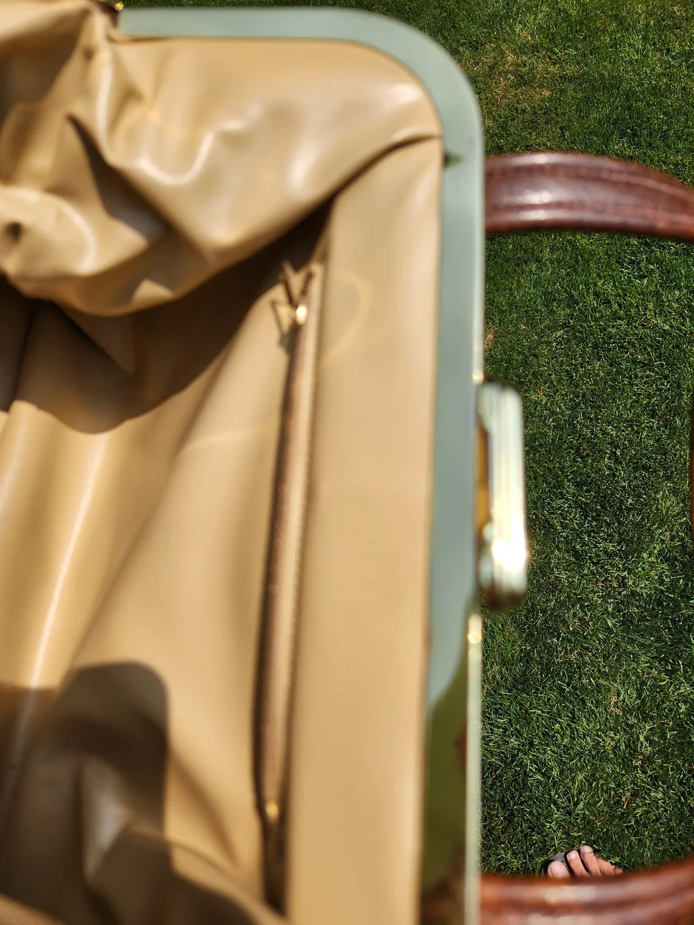 Classic Brown  Top-Handle Bag with Gold Hardware